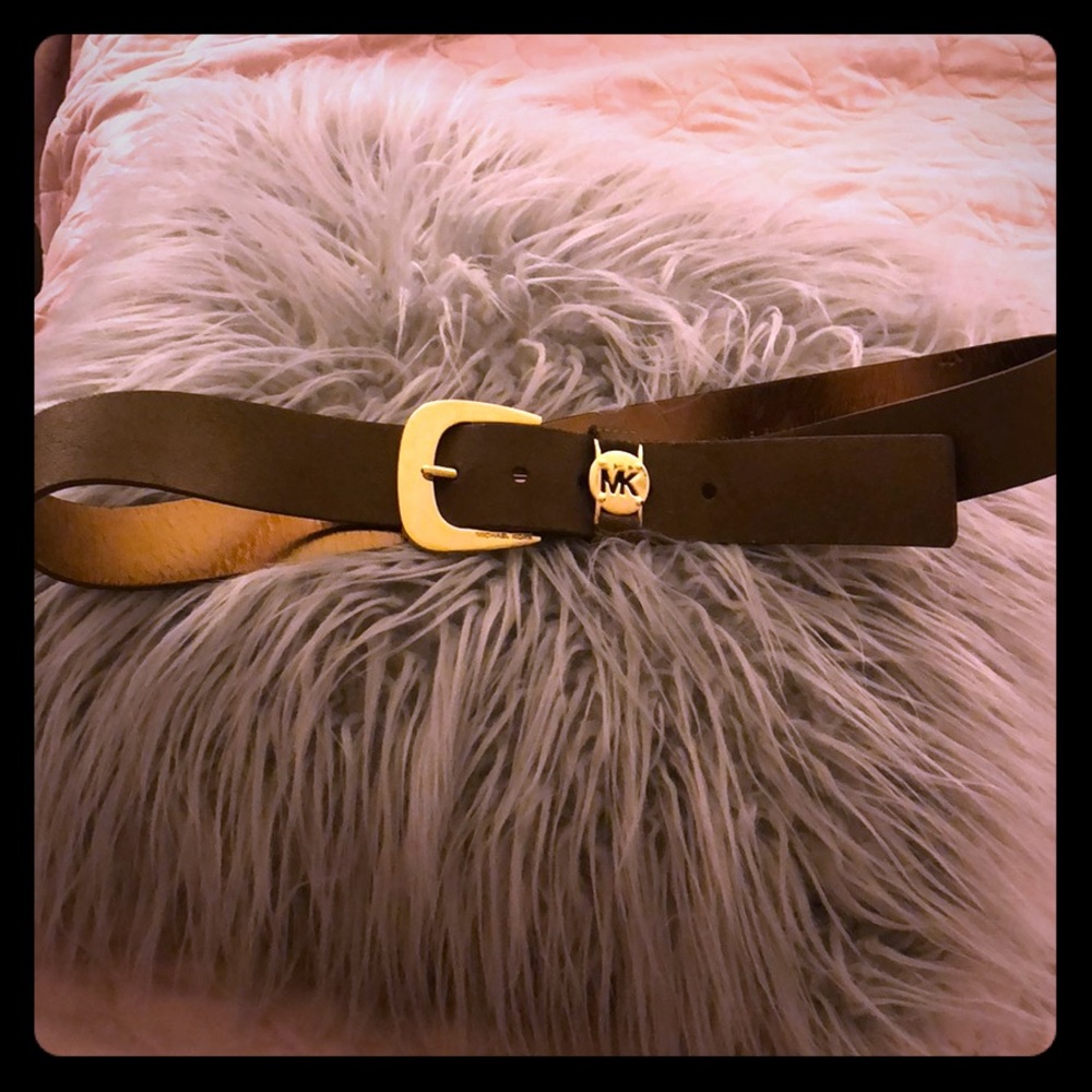 MK authentic brown bronze gold buckle size…
